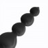 Catena Anale in Silicone da 6 Bulbi a Forma di Cuore 18 x 2,5 cm. Nero - 1