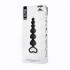 Catena Anale in Silicone da 6 Bulbi a Forma di Cuore 18 x 2,5 cm. Nero - 3