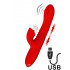 Vibratore Rabbit con Spinta e Pulsazione Red 15,5 x 3,7 cm - 0