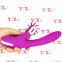 Vibratore rabbit in silicone viola ricaricabile con USB con rotella lecca clitoride 24 x 3,5 cm. - 4