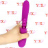 Vibratore rabbit in silicone viola ricaricabile con USB con rotella lecca clitoride 24 x 3,5 cm. - 3