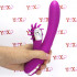 Vibratore rabbit in silicone viola ricaricabile con USB con rotella lecca clitoride e movimento simula dito 24 x 3,5 cm. - 1