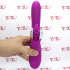 Vibratore rabbit in silicone viola ricaricabile con USB con rotella lecca clitoride e movimento simula dito 24 x 3,5 cm. - 3