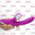 Vibratore rabbit in silicone viola ricaricabile con USB con rotella lecca clitoride e movimento simula dito 24 x 3,5 cm. - 3