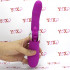 Vibratore rabbit con sfere rotanti e rotella lecca clitoride in silicone ricaricabile USB 24 x 3,5 cm. - 3