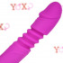 Vibratore rabbit in silicone viola ricaricabile con USB con rotella lecca clitoride e funzione di spinta 24 x 3,5 cm. - 2