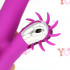Vibratore rabbit in silicone viola ricaricabile con USB con rotella lecca clitoride e funzione di spinta 24 x 3,5 cm. - 3