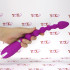 Sonda Anale vibrante con 6 sfere progressive in silicone viola 31,5 x 3,4 cm. - 1