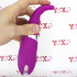 Vibratore lingua in silicone lilla con setole stimolanti ricaricabile USB 19,3 x 4,8 cm. - 2