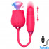 Succhia Clitoride e Vibratore con Spinta 2 in 1 in Silicone Fucsia Ricaricabile con USB - 0