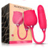 Succhia Clitoride e Vibratore con Spinta 2 in 1 in Silicone Fucsia Ricaricabile con USB - 4