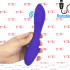 Vibratore G-Spot in Silicone Flessibile con Pulsazione 20,5 x 4 cm. Ricaricabile USB Viola - 0