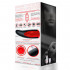 Masturbatore Maschile Vibrante e Riscaldante in Silicone Ricaricabile USB Nero e Rosso - 7
