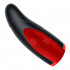 Masturbatore Maschile Vibrante e Riscaldante in Silicone Ricaricabile USB Nero e Rosso - 4