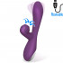 Vibratore Rabbit in Silicone con Risucchio ed Effetto Oscillante 20,5 x 4 cm. Ricaricabile USB Viola - 1