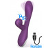 Vibratore Rabbit in Silicone con Risucchio ed Effetto Oscillante 20,5 x 4 cm. Ricaricabile USB Viola - 0