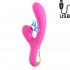 No. Twenty - Vibratore Rabbit con Succhia Clitoride 22,2 x 4 cm. Ricaricabile USB Rosa - 0