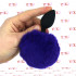 Cuneo Anale in Silicone con Coda BUNNY Viola 7 x 3 cm. Nero - 2