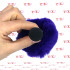 Cuneo Anale in Silicone con Coda BUNNY Viola 7 x 3 cm. Nero - 3