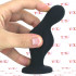 Nocte - Cuneo Anale Progressivo con Rilievi Verticali 12 x 4,5 cm. in Silicone Nero - 1