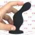 Bust - Cuneo Anale Progressivo Ricurvo 12 x 4 cm. in Silicone Nero - 1