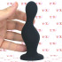 Bust - Cuneo Anale Progressivo Ricurvo 12 x 4 cm. in Silicone Nero - 2