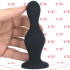 Bust - Cuneo Anale Progressivo Ricurvo 12 x 4 cm. in Silicone Nero - 0