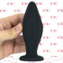 Menhir - Cuneo Anale Sagomato 12 x 4,5 cm. in Silicone Nero - 1