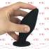 Menhir - Cuneo Anale Sagomato 12 x 4,5 cm. in Silicone Nero - 2
