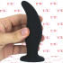 Sharky - Cuneo Anale Ricurvo 12 x 3,5 cm. in Silicone Nero - 4