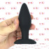 Dolmen L - Cuneo Anale Liscio 12 x 4 cm. in Silicone Nero - 1