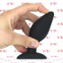 Dolmen L - Cuneo Anale Liscio 12 x 4 cm. in Silicone Nero - 2