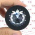 Sparkly L - Cuneo Anale con Gemma Bianca 9,5 x 4,5 cm. in Silicone Nero - 3