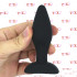 Dolmen M - Cuneo Anale Liscio 10,5 x 3 cm. in Silicone Nero - 1