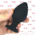 Steps L - Cuneo Anale con Punta Progressiva 9 x 4,5 cm. in Silicone Nero - 0