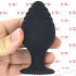 Steps L - Cuneo Anale con Punta Progressiva 9 x 4,5 cm. in Silicone Nero - 1