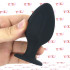 Rifter L - Cuneo Anale con Rilievi Verticali 9 x 4,5 cm. in Silicone Nero - 0