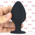 Rifter L - Cuneo Anale con Rilievi Verticali 9 x 4,5 cm. in Silicone Nero - 1