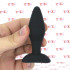 Dolmen S - Cuneo Anale Liscio 8,6 x 2,5 cm. in Silicone Nero - 1
