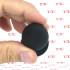 Sparkly S - Cuneo Anale con Gemma Bianca 7,5 x 2,6 cm. in Silicone Nero - 2