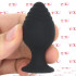 Steps S - Cuneo Anale con Punta Progressiva 6 x 3 cm. in Silicone Nero - 1