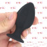 Rifter M - Cuneo Anale con Rilievi Verticali 7,2 x 3,5 cm. in Silicone Nero - 0