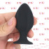 Rifter M - Cuneo Anale con Rilievi Verticali 7,2 x 3,5 cm. in Silicone Nero - 1