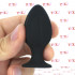 Rifter S - Cuneo Anale con Rilievi Verticali 6 x 3 cm. in Silicone Nero - 1