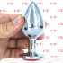 Rubby L - Cuneo Anale con Gemma Rossa 9,5 x 4 cm. in Alluminio color Argento - 1