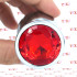 Rubby L - Cuneo Anale con Gemma Rossa 9,5 x 4 cm. in Alluminio color Argento - 2