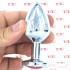 Rubby M - Cuneo Anale con Gemma Rossa 8,2 x 3,4 cm. in Alluminio color Argento - 1