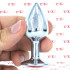 Rubby S - Cuneo Anale con Gemma Rossa 7 x 2,8 cm. in Alluminio color Argento - 1
