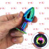 Space Journey S - Cuneo Anale in Metallo con Gemma Multicolore 7 x 2,7 cm. Multicolor - 0