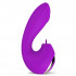 Vibratore rabbit in puro silicone con lecca clitoride e pulsazioni ricaricabile Viola - 1